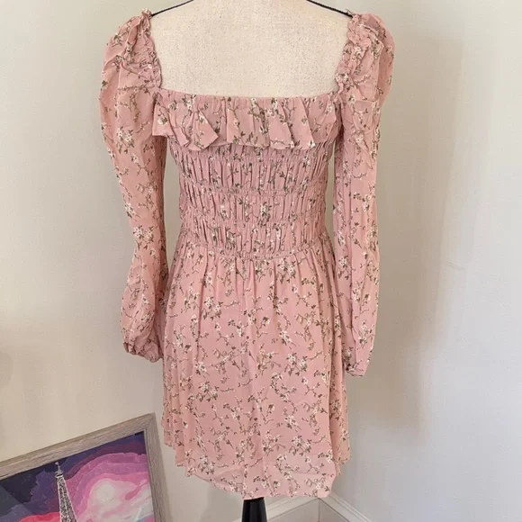 Reformation Floral Pink Dress Size 8 - Picture 4 of 8